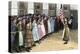 Children of Immigrants Saluting the American Flag in an Industrial School in New York City, circa 1-null-Premier Image Canvas