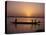 Children on Local Pirogue or Canoe on the Bani River at Sunset at Sofara, Mali, Africa-Pate Jenny-Premier Image Canvas