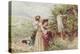 Children Picking Blackberries-Myles Birket Foster-Premier Image Canvas