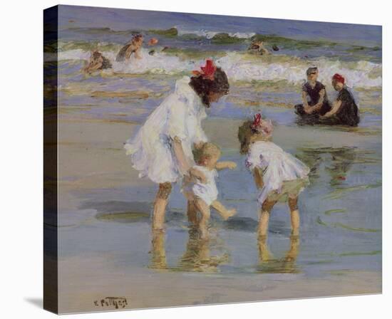 Children Playing at the Seashore-Edward Henry Potthast-Stretched Canvas