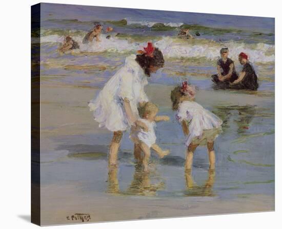 Children Playing at the Seashore-Edward Henry Potthast-Stretched Canvas