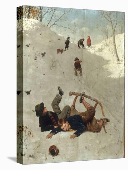 Children Playing in the Snow-Carl Kronberger-Premier Image Canvas