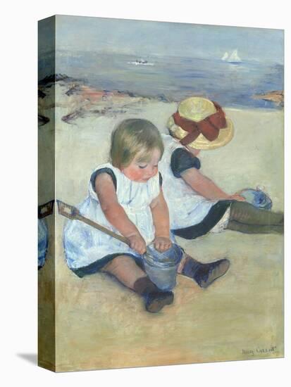 Children Playing on the Beach, 1884-Mary Cassatt-Stretched Canvas