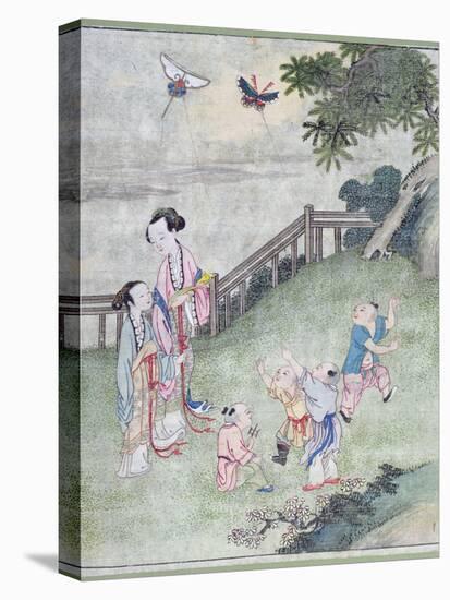 Children Playing with Kites-null-Premier Image Canvas