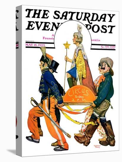 "Children's Circus Parade," Saturday Evening Post Cover, May 18, 1929-Lawrence Toney-Premier Image Canvas