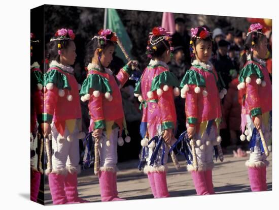 Children's Performance Celebrating Chinese New Year, Beijing, China-Keren Su-Premier Image Canvas