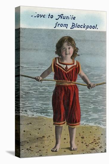 Children, Seaside, Girl-null-Stretched Canvas