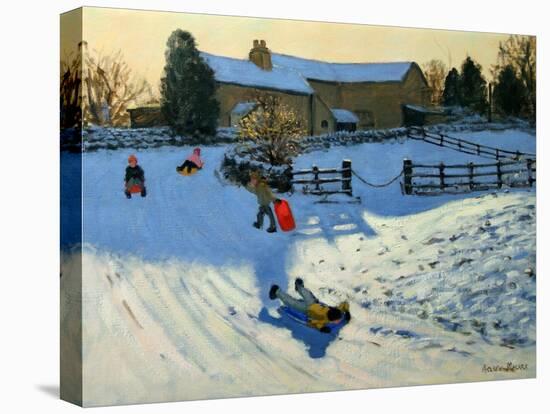 Children Sledging, Monyash, Derbyshire-Andrew Macara-Premier Image Canvas