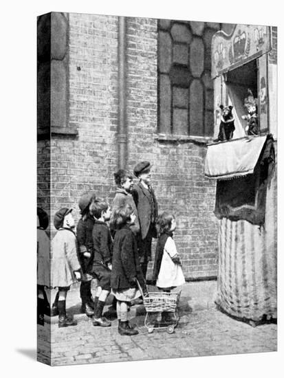 Children Watching a Punch and Judy Show in a London Street, 1936-Donald Mcleish-Premier Image Canvas
