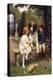 Children with a St. Bernard, 1922 (Oil on Canvas)-Arthur John Elsley-Premier Image Canvas