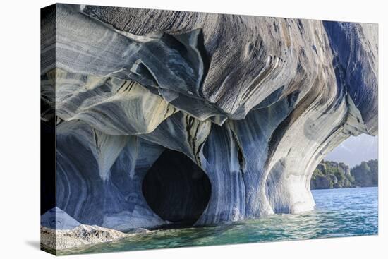 Chile, Aysen, Puerto Rio Tranquilo, Marble Chapel Natural Sanctuary. Limestone formations.-Fredrik Norrsell-Premier Image Canvas