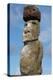 Chile, Easter Island, Hanga Nui. Rapa Nui NP, Statue with a Pukao-Cindy Miller Hopkins-Premier Image Canvas