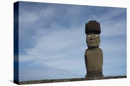 Chile, Easter Island, Hanga Roa. Ahu Tahai, Standing Moai Statue-Cindy Miller Hopkins-Premier Image Canvas