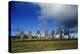 Chile, Easter Island, Rapa-Nui National Park, Ahu Akivi, Anthropomorphic 'Moai' Monoliths-null-Premier Image Canvas