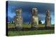 Chile, Easter Island, Rapa-Nui National Park, Ahu Akivi, Anthropomorphic 'Moai' Monoliths-null-Premier Image Canvas