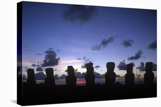 Chile, Easter Island, Rapa-Nui National Park, Ahu Akivi-null-Premier Image Canvas