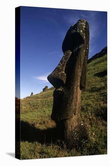 Chile, Easter Island, Rapa-Nui National Park, Rano Raraku, Anthropomorphic 'Moai' Monoliths-null-Premier Image Canvas