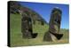 Chile, Easter Island, Rapa-Nui National Park, Rano Raraku, Anthropomorphic 'Moai' Monoliths-null-Premier Image Canvas