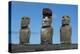 Chile, Easter Island, Rapa Nui NP, Ahu Tongariki. Moai with Pukao-Cindy Miller Hopkins-Premier Image Canvas