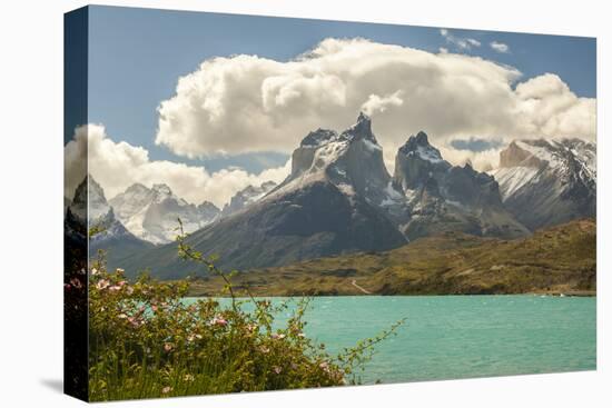 Chile, Patagonia. Lake Pehoe and The Horns mountains.-Jaynes Gallery-Premier Image Canvas