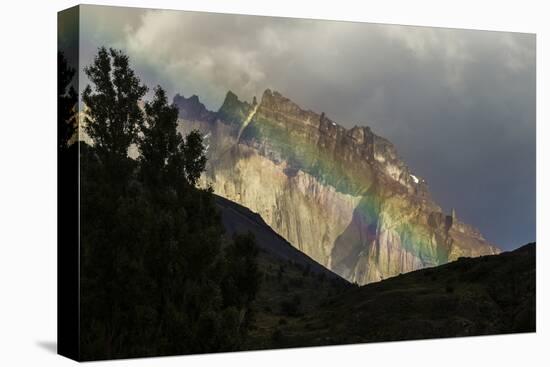 Chile, Patagonia, Torres del Paine NP. Green Rainbow and Mountain-Cathy & Gordon Illg-Premier Image Canvas