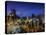 Chile, Santiago, Plaza De Armas and Metropolitan Cathedral, Elevated View, Dusk-Walter Bibikow-Premier Image Canvas