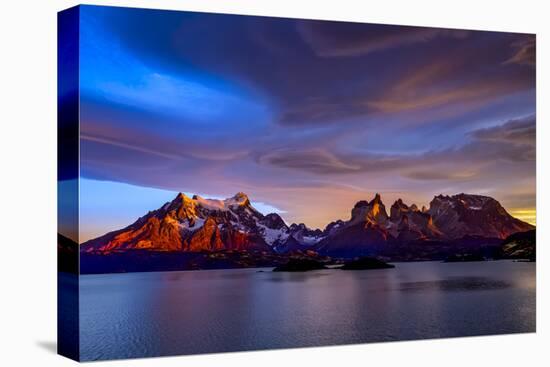 Chile, Torres de Paine, lenticular clouds-George Theodore-Premier Image Canvas