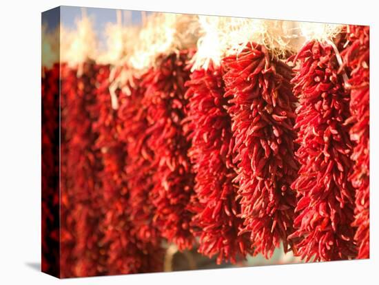 Chili Pepper Ristras, Santa Fe, New Mexico-Walter Bibikow-Premier Image Canvas