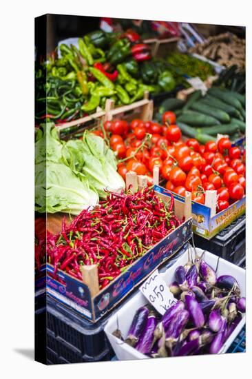 Chillies and Tomatoes for Sale at Capo Market-Matthew Williams-Ellis-Premier Image Canvas