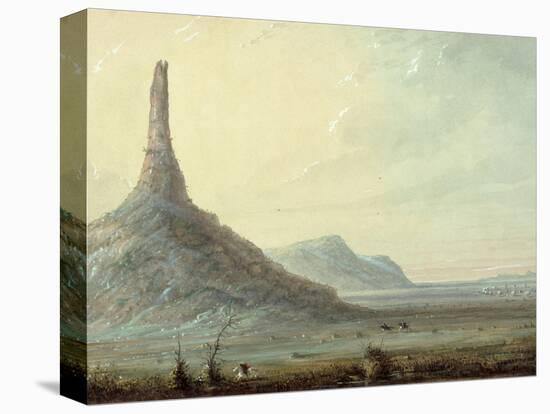 Chimney Rock, 1837-Alfred Jacob Miller-Premier Image Canvas