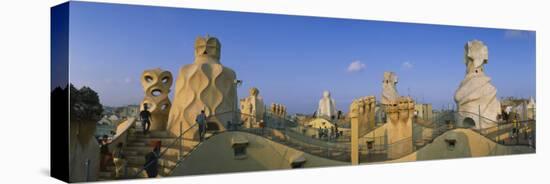 Chimneys on the Roof of a Building, Casa Mila, Barcelona, Catalonia, Spain-null-Premier Image Canvas