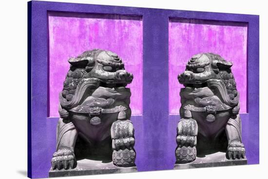 China 10MKm2 Collection - Asian Sculpture with two Lions-Philippe Hugonnard-Premier Image Canvas