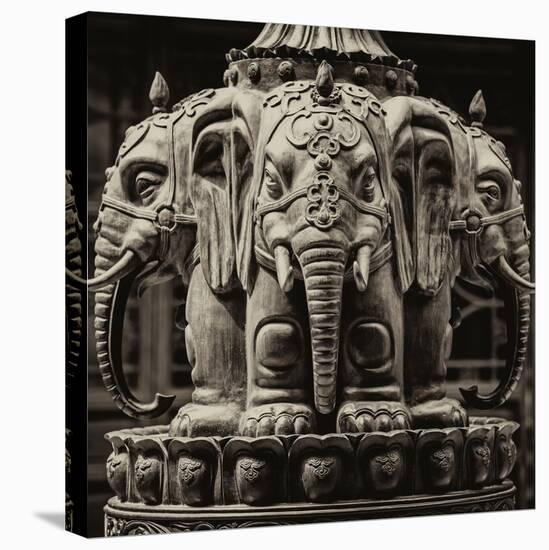 China 10MKm2 Collection - Detail Buddhist Temple - Elephant Statue-Philippe Hugonnard-Premier Image Canvas