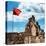 China 10MKm2 Collection - Great Wall with the Chinise Flag-Philippe Hugonnard-Premier Image Canvas