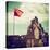 China 10MKm2 Collection - Great Wall with the Chinise Flag-Philippe Hugonnard-Premier Image Canvas