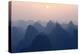 China 10MKm2 Collection - Karst Mountains at Pastel Sunset - Yangshuo-Philippe Hugonnard-Premier Image Canvas