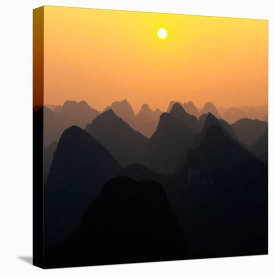 China 10MKm2 Collection - Karst Mountains at Sunset - Yangshuo-Philippe Hugonnard-Premier Image Canvas
