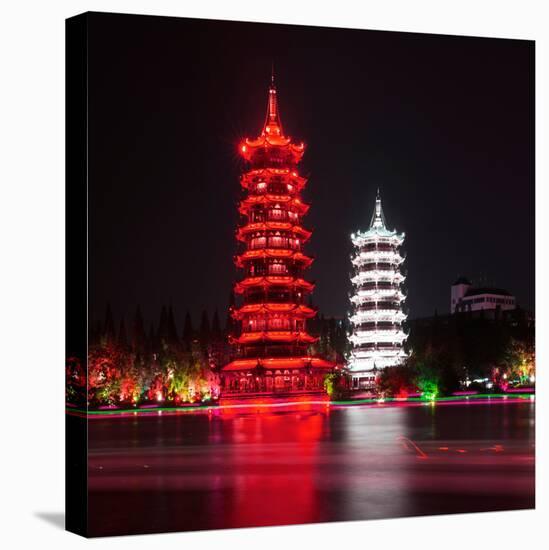 China 10MKm2 Collection - Sun & Moon Twin Pagodas-Philippe Hugonnard-Premier Image Canvas