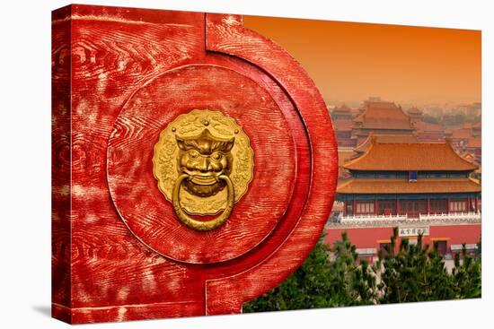 China 10MKm2 Collection - The Door God - Forbidden City Architecture-Philippe Hugonnard-Premier Image Canvas