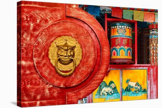 China 10MKm2 Collection - The Door God - Prayer Wheel-Philippe Hugonnard-Premier Image Canvas
