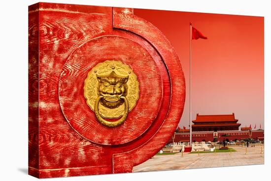 China 10MKm2 Collection - The Door God - Tiananmen Square-Philippe Hugonnard-Premier Image Canvas