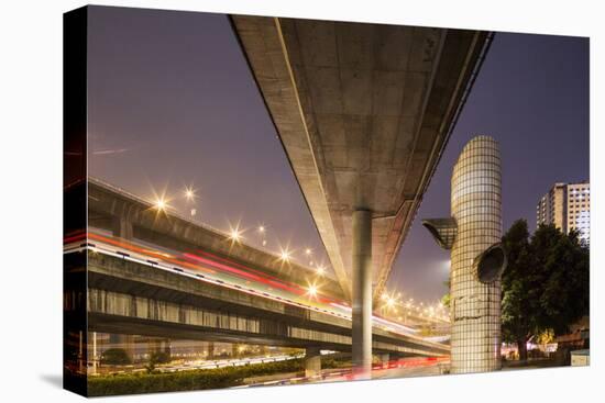 China, Chongqing, Overhead Expressways on Autumn Evening-Paul Souders-Premier Image Canvas
