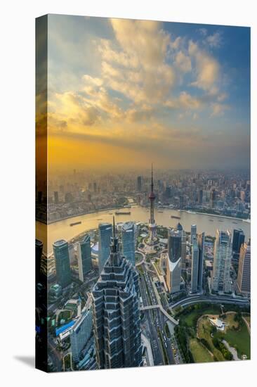 China, Shanghai, View over Pudong Financial District, Huangpu River Beyond-Alan Copson-Premier Image Canvas