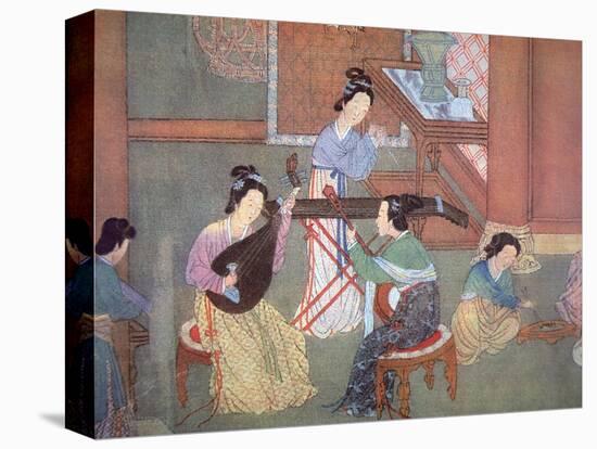 Chinese Lute, Moon Guitar and Table Zither-Chinese School-Premier Image Canvas