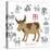 Chinese New Year Ox Color with Twelve Zodiacs Illustration-jpldesigns-Stretched Canvas