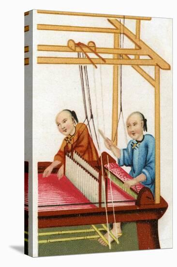 Chinese Silk Weaving, 20th Century-null-Premier Image Canvas