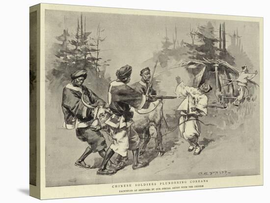 Chinese Soldiers Plundering Coreans-Charles Edwin Fripp-Premier Image Canvas