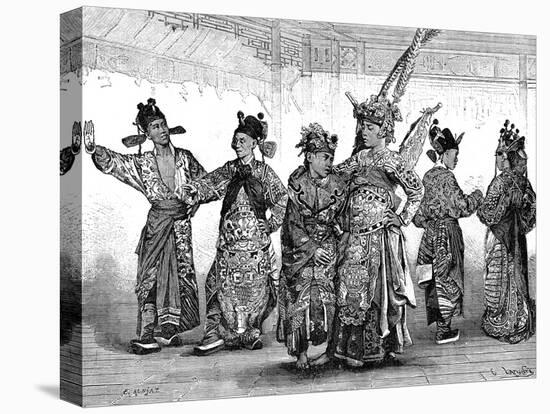 Chinese Tragedian Actors, 19th Century-C Laplante-Premier Image Canvas