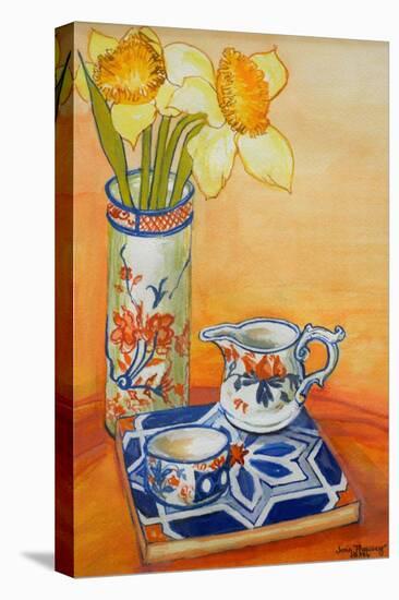 Chinese Vase with Daffodils, Pot and Jug-Joan Thewsey-Premier Image Canvas