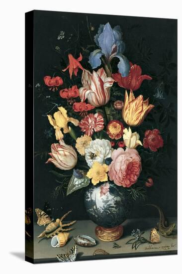 Chinese Vase with Flowers, Shells and Insects-Balthasar van der Ast-Premier Image Canvas
